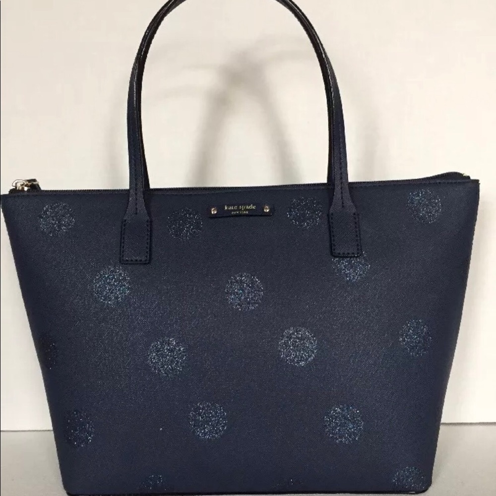 Kate Spade navy blue large tote